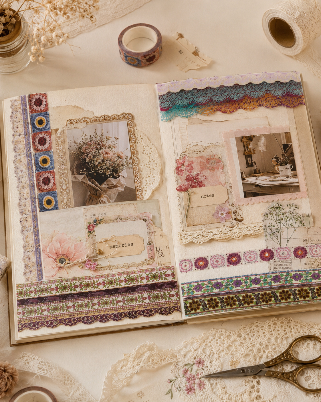 Vintage Bordür Sticker Set Scrapbook