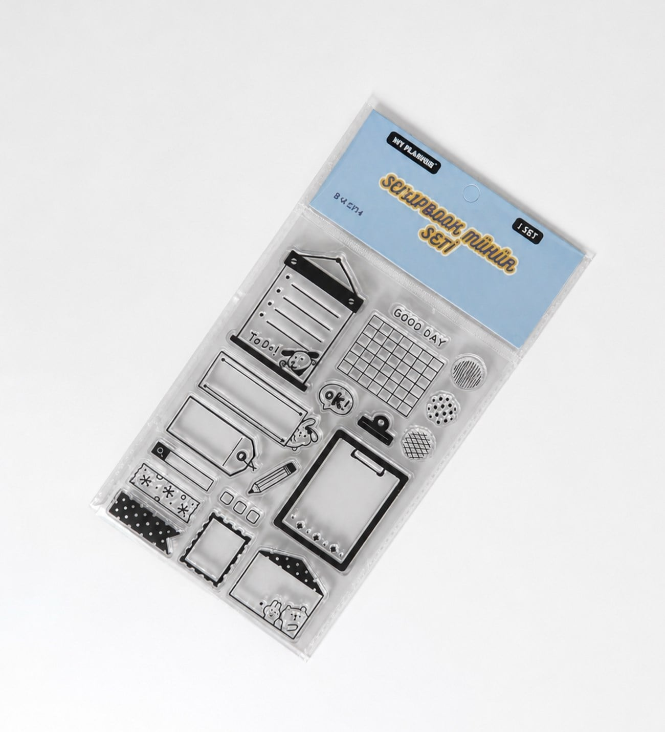 Silikon Çerçeve ve Etiket Scrapbook Mühür Seti