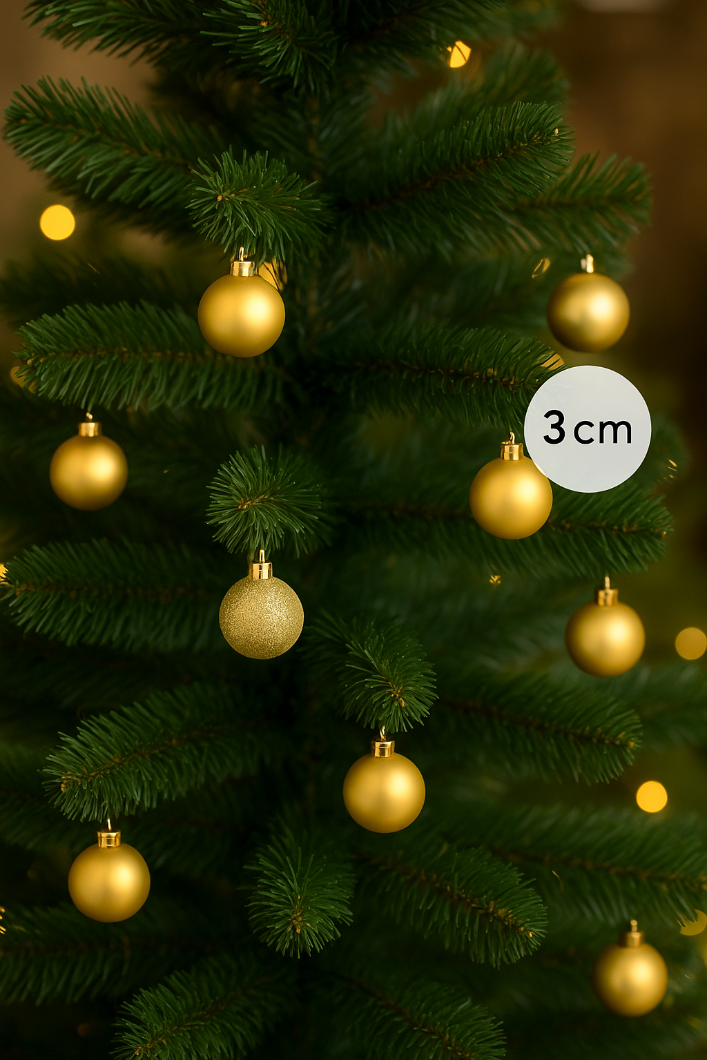Yılbaşı Ağacı Süsü 3cm Simli Ve Parlak Minik Cici Top Ağaç Süsü 24lü