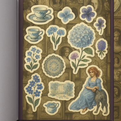 Kırmızı 45 Sayfa Wintage Sticker Kitabı– Bullet Journal & Scrapbook için Renkli Bantlar