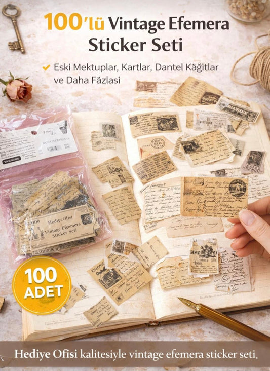 Ephemera 100lü Sticker Set
