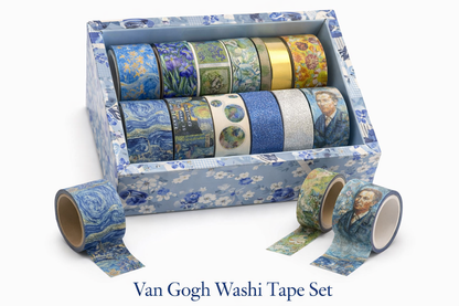 Hediye Ofisi Van Gogh 24’lü Vintage Washi Bant Seti | Bullet Journal & Scrapbook