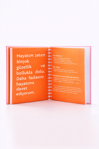 Manifest Challenge Ajandası, Olumlama Kişisel Gelişim ve Rehber Ajanda