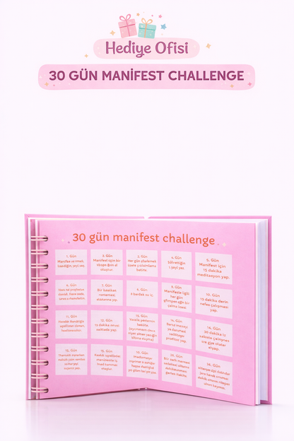 Manifest Challenge Ajandası, Olumlama Kişisel Gelişim ve Rehber Ajanda