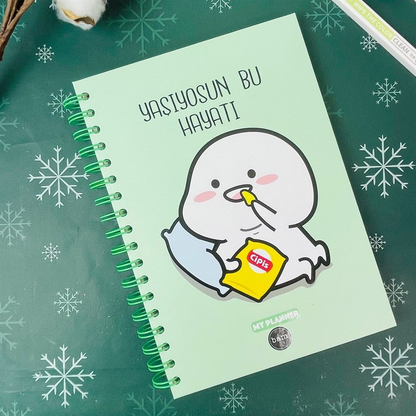 Yaşıyosun Bu Hayatı Stickerlı Tarihsiz Konuşan Ajanda Planner Yıllık Planlayıcı