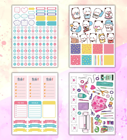 Girl Power My DIY Sticker Book 24 * 17 cm 16 Sayfa Özel Tasarım Rengarenk Sticker Kitabı