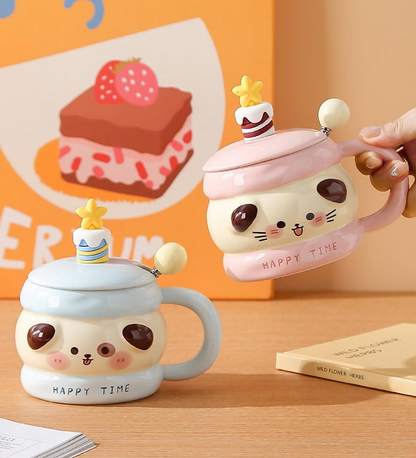 Sevimli Panda 350 ml Premium Seramik Kupa – Dayanıklı, Şık Tasarım, Sıcak ve Soğuk Uygun Hediye Kupa
