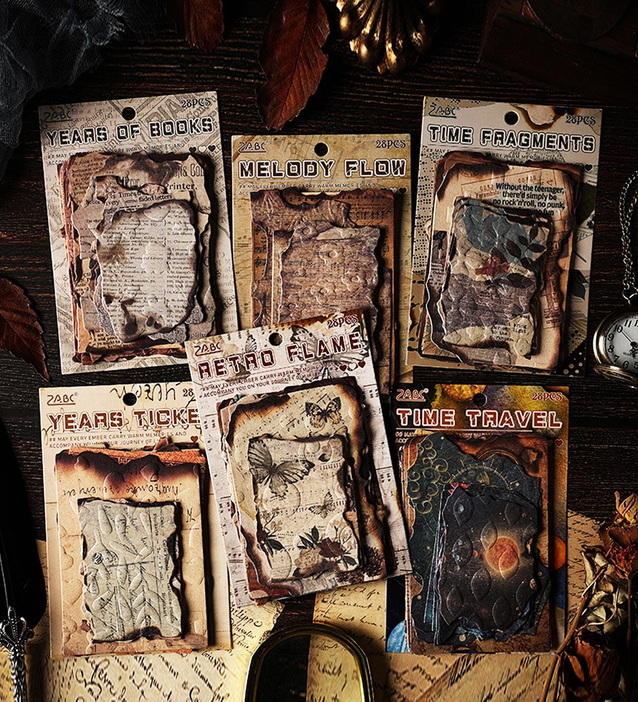 Retro Tasarım Scrapbook Kağıdı