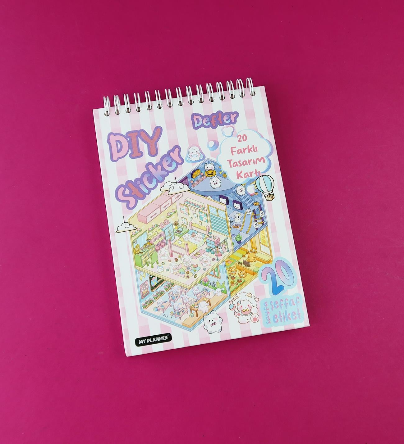 20 Yaprak Etiket, 20 Yaprak Sticker-Kendin Yap Sticker Defter 3D Sticker Seti-İzometrik Sticker