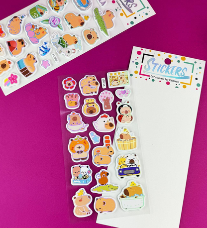 Kabartmalı Capybara Sticker