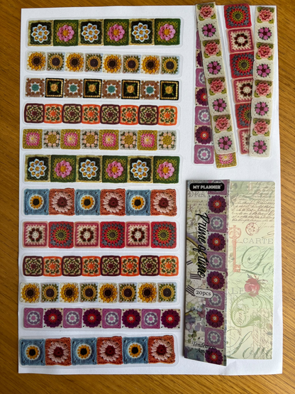 Şeffaf Vintage Bordür Scrapbook Sticker Seti 20 Adet