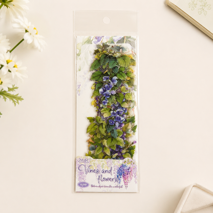 Şeffaf Romantik Çiçekler Scrapbook Sticker 10 Adet