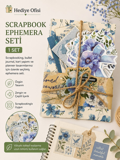 Vintage Scrapbook Başlangıç Dekoratif Kağıt Seti 100 Adet
