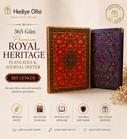 365 Gün Premium Royal Heritage Planlayıcı & Journal Defter