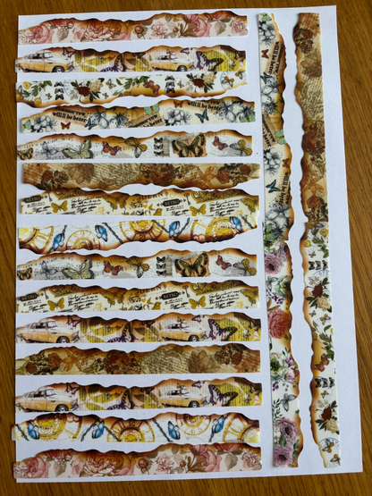 Şeffaf Vintage Scrapbook Sticker 30 Adet PET Dekoratif Journaling Kolaj Sticker Seti
