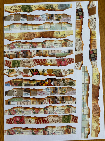 Şeffaf Vintage Scrapbook Sticker 30 Adet PET Dekoratif Journaling Kolaj Sticker Seti