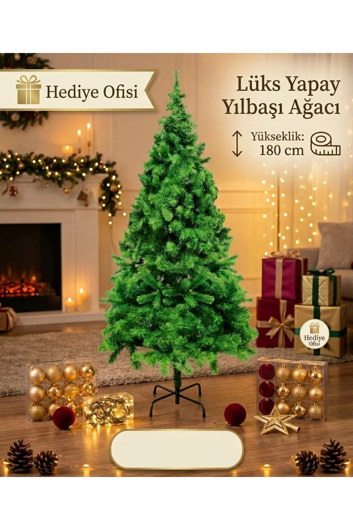 180 Cm Yılbaşı Çam Ağacı Lüks Özel Üretim Noel Ağacı Yeni Yıl Ağacı