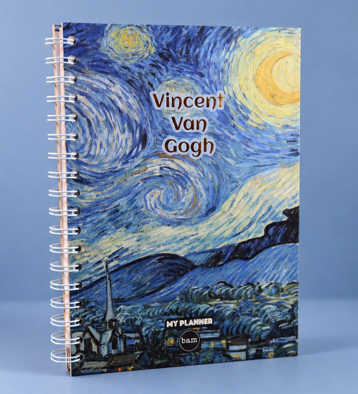 Vincent van Gogh Yıldızlı Gece desenli spiralli ajanda Hediye Ofisi